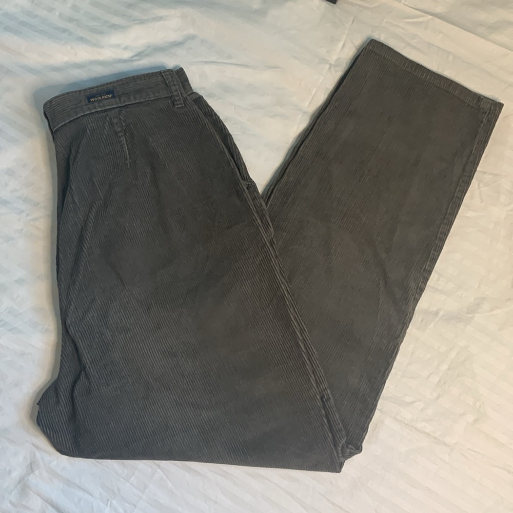 Woolrich 1964 Loden (dark green) Women’s Corduroy pants. Size 16. Cottagecore.